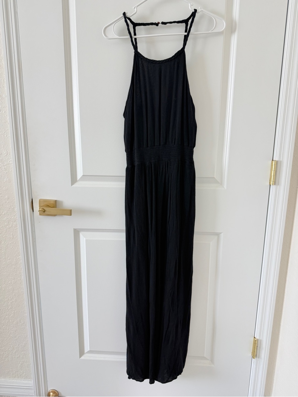Black Halter Rayon Maxi Dress  by Very J